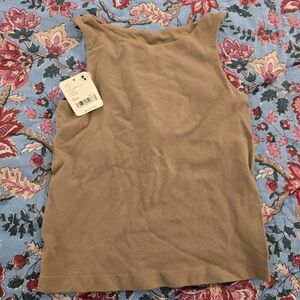 Free People Intimately Clean Lines Cami XS S Tan Beige Brown Tank Bra NWT